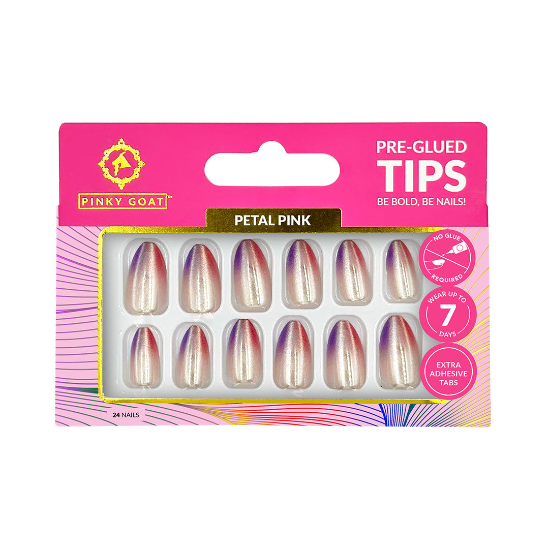 PINKYGOAT TIPS - PRE GLUED - PETAL PINK