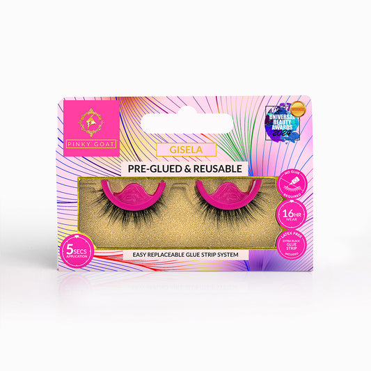 GISELA Pre-Glued Dramatic Volume Lashes – Bold & Reusable