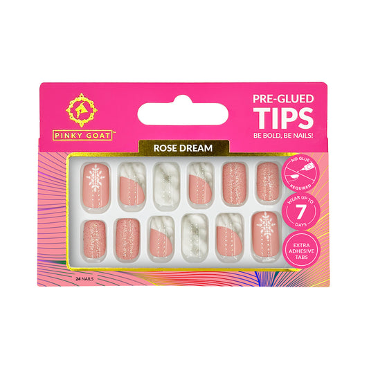 PINKYGOAT TIPS - PRE GLUED - ROSE DREAM