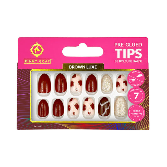 PINKYGOAT TIPS - PRE GLUED - BROWN LUXE