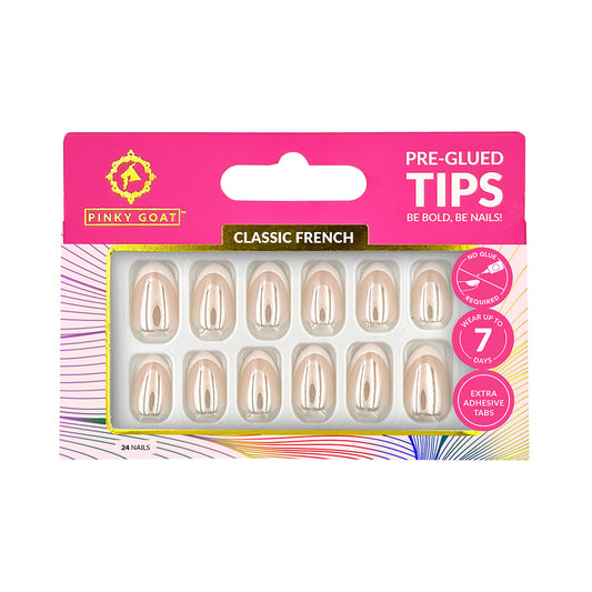PINKYGOAT TIPS - PRE GLUED - CLASSIC FRENCH