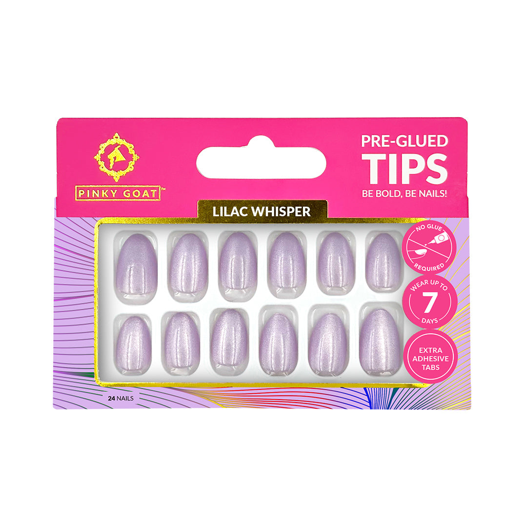 PINKYGOAT TIPS - PRE GLUED - LILAC WHISPER