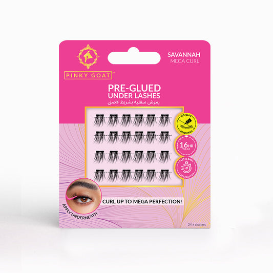 SAVANNAH Pre-Glued Under Lashes for Mega Curl & Lift