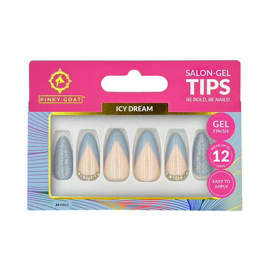 PINKYGOAT TIPS - SALON GEL with GLUE - ICY DREAM
