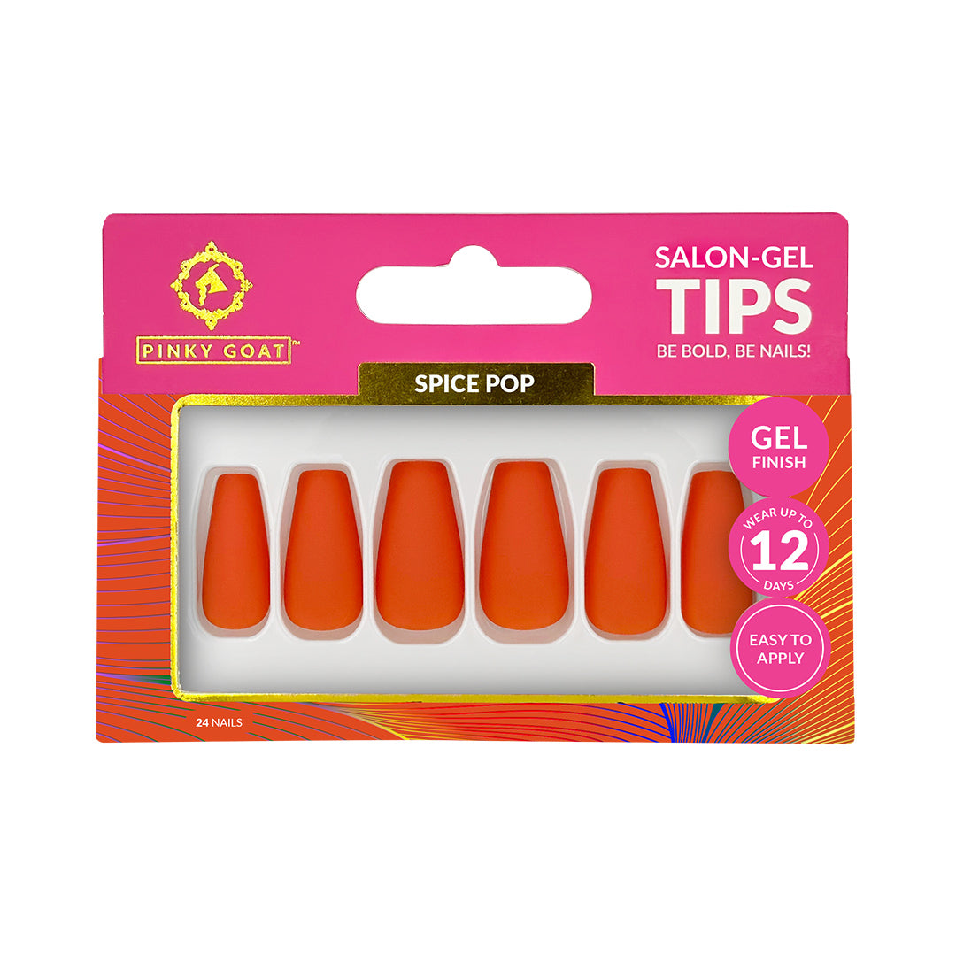 PINKYGOAT TIPS - SALON GEL with GLUE - SPICE POP